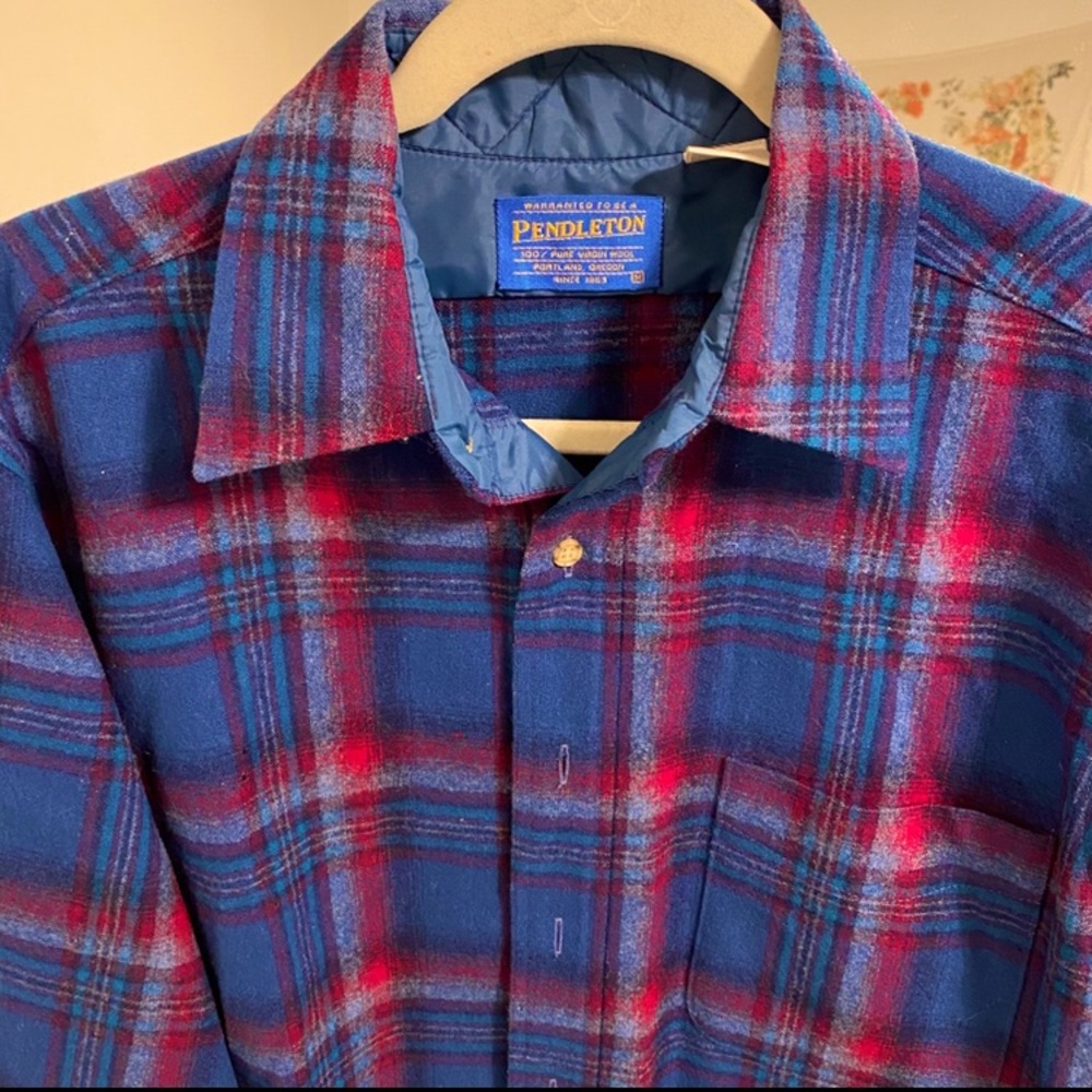 Vintage Pendleton Flannel 100% Wool- Made in USA